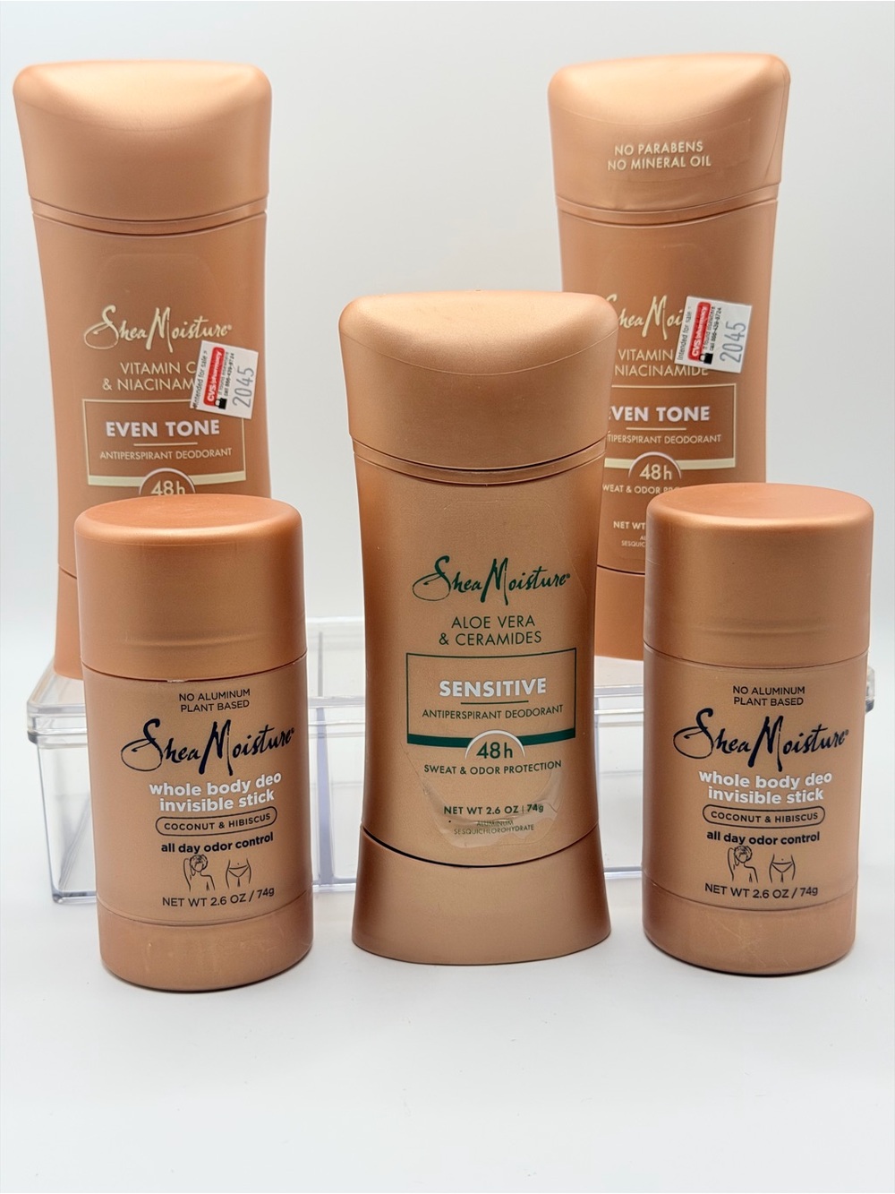 Shea Moisture Sensitive and Even Tone Antiperspirant Deodorant and Whole Body